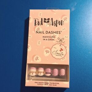 Red Aspen press on nail